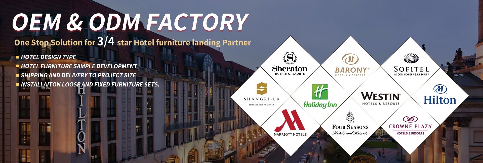 คุณภาพ เฟอร์นิเจอร์โรงแรมหรู โรงงาน