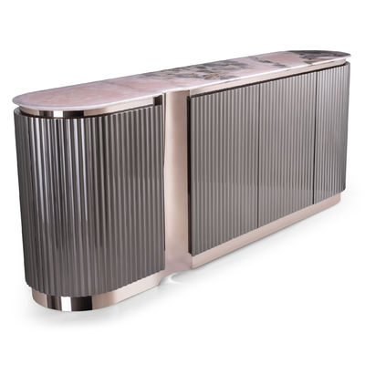 ราคาดี โต๊ะคอนโซลสแตนเลสหรูหรา ODM OEM ตู้ข้างหินอ่อนด้านบน ออนไลน์