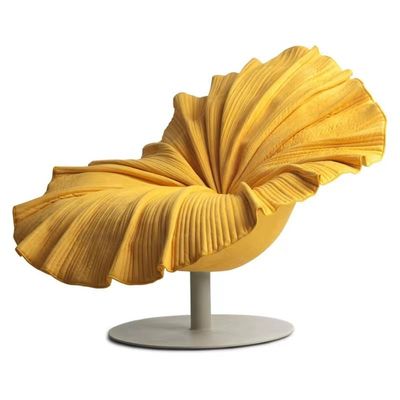 ซื้อ Nordic Light Luxury Velvet Flower Petal Chair โชว์รูมโรงแรมฐานสแตนเลส online manufacture