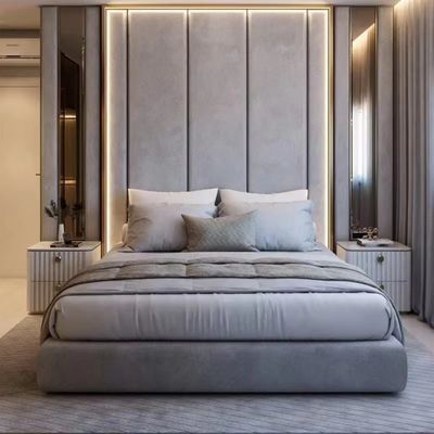 ซื้อ Commercial Hotel เฟอร์นิเจอร์ห้องนอน Modern Luxury Apartment Villa Linen Fabric Bed online manufacture