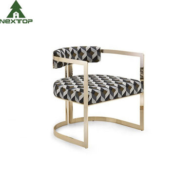 ซื้อ เฟอร์นิเจอร์โรงแรมหรูสไตล์โมเดิร์นเก้าอี้อาร์มแชร์สีทองเก้าอี้รับประทานอาหารทองเหลืองสแตนเลส online manufacture
