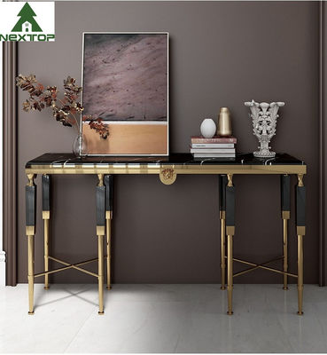 ซื้อ เฟอร์นิเจอร์โรงแรมหรูหราทันสมัยทองสแตนเลสหินอ่อนตกแต่งคอนโซลทางเข้าโต๊ะ online manufacture