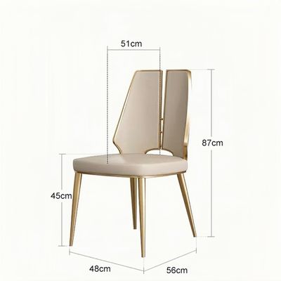 ซื้อ Modern Light Luxury Hotel ร้านอาหารเฟอร์นิเจอร์เก้าอี้รับประทานอาหารหนังสแตนเลส online manufacture