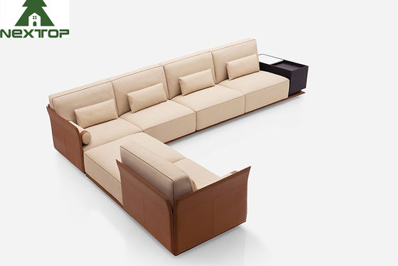ซื้อ ชุดโซฟารูปตัว L ภายในที่ทันสมัยบริเวณล็อบบี้โรงแรมหนังหรูหรา online manufacture