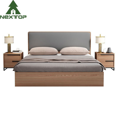 ซื้อ เฟอร์นิเจอร์ห้องนอนโรงแรมที่ทันสมัย โครงสร้างไม้ เตียงเก็บของคู่ สําหรับบ้าน online manufacture