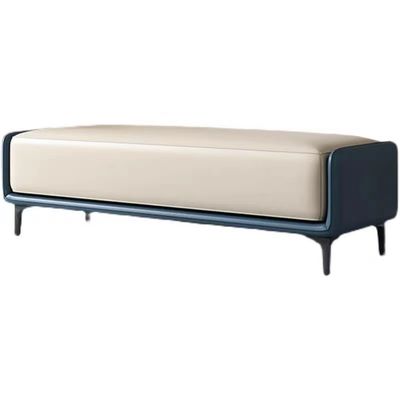 สตูลวางเท้าหนังหรูหราแบบกำหนดเอง Ottoman Design Bed End Stool สำหรับห้องนอนของโรงแรม