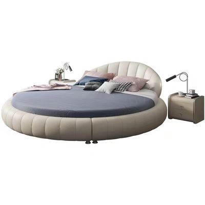 Fabric Hotel Round Bed Villa ห้องนอนเตียงคิงไซส์ 2m 2.2m Atmospheric Luxury