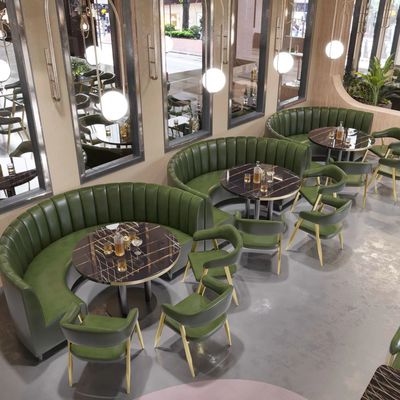 เฟอร์นิเจอร์ร้านอาหารโรงแรมสมัยใหม่ตั้งบูธโต๊ะกลมวงกลม