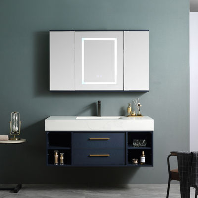 Modern Wall Mounted Bathroom Cabinet Group Sink เฟอร์นิเจอร์ห้องน้ำโรงแรม Custom