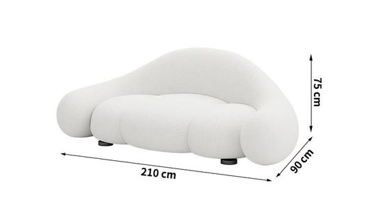 Creative Curved Living Room Sofa Luxury Modern Reception โซฟารับแขก