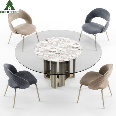 Modern Luxury Deluxe Gold Metal Fabric เก้าอี้เดี่ยวร้านอาหารจัดเลี้ยงโรงแรม