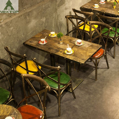 Retro Metal Cafe ร้านอาหารเก้าอี้ชุดโซฟาเศรษฐกิจอุตสาหกรรมร้านบาร์โรงแรม