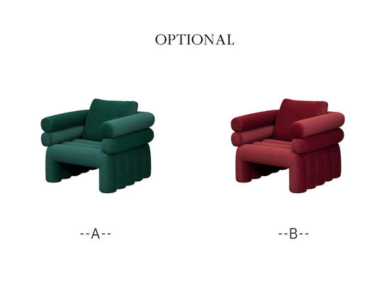 ห้องนั่งเล่น Velvet Single Lounge เก้าอี้โซฟาเฟอร์นิเจอร์โรงแรม Minimalist ของอิตาลี