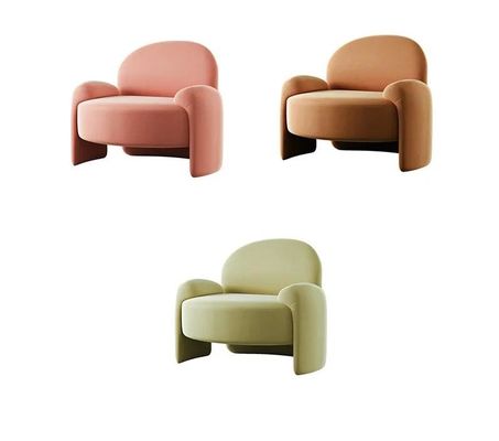 Nordic Minimalist ล็อบบี้โรงแรมเฟอร์นิเจอร์หน้าแรกกำมะหยี่ขี้เกียจเก้าอี้เลานจ์เดี่ยว