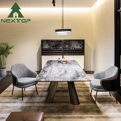 NEXTOP สแตนเลส มาร์บอร์บนโต๊ะอาหาร เซ็ตศิลปะ ฐานสี่เหลี่ยม
