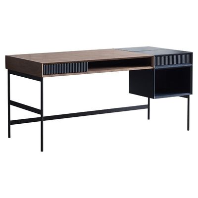 Walnut Study โปรแกรมคอมพิวเตอร์ Desk With Chair Set สําหรับโรงแรม การศึกษา สํานักงานบ้าน